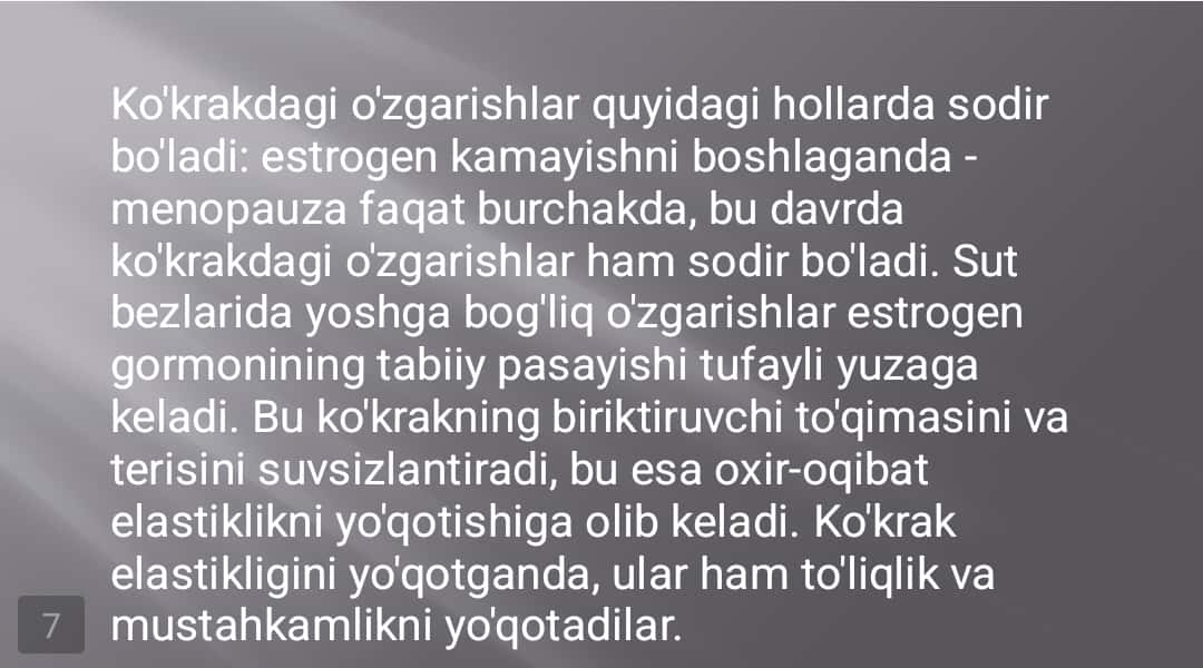 Sut bezlarning yoshga doir o'zgarishi 1