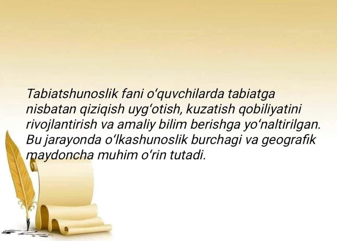 Oʻrta Osiyo allomalarining tabiiy fanlarni shakllanishi va rivojlanishiga qoʻshgan hissalari. 1