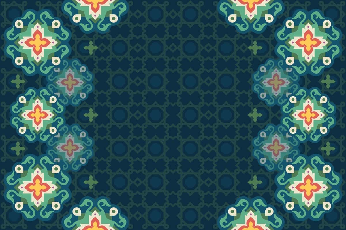 Yassi dizayn arab foni | Flat design arabic background 1