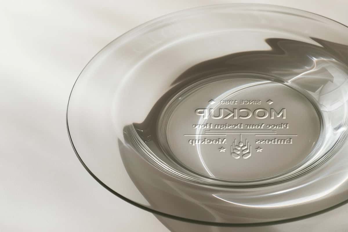 Shisha logotip effekti maketi | Glass logo effect mockup 1