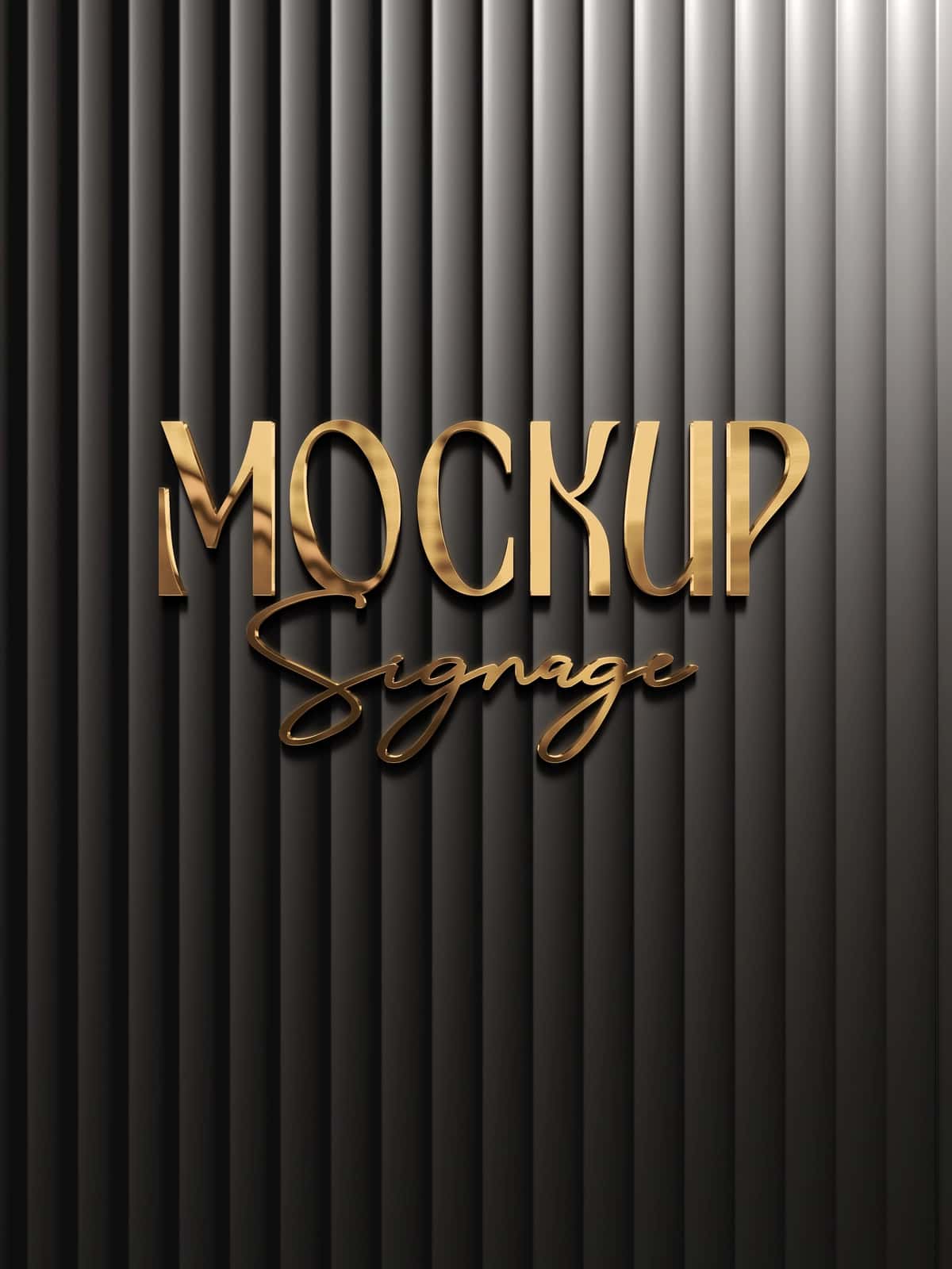 Panelli devor logotipi maketi | Paneled wall logo mockup 1