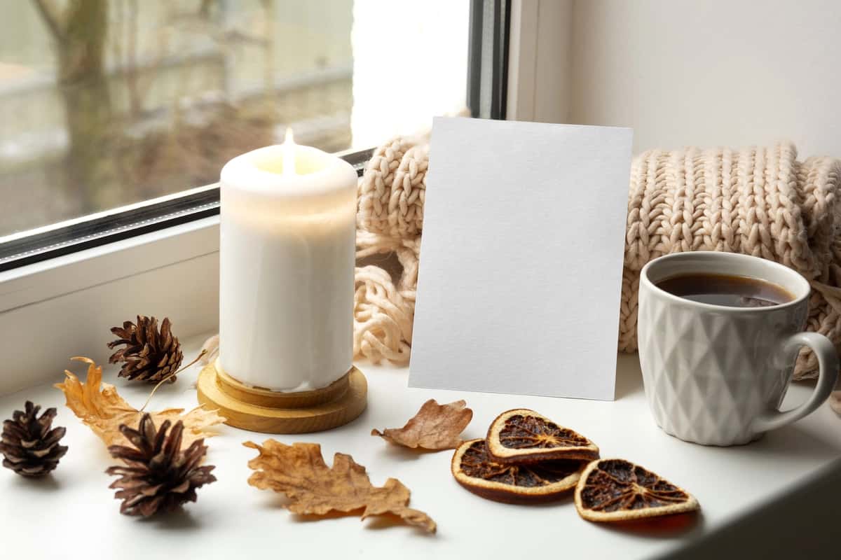 Kuzgi natyurmort maketi | Autumn still life mockup 1