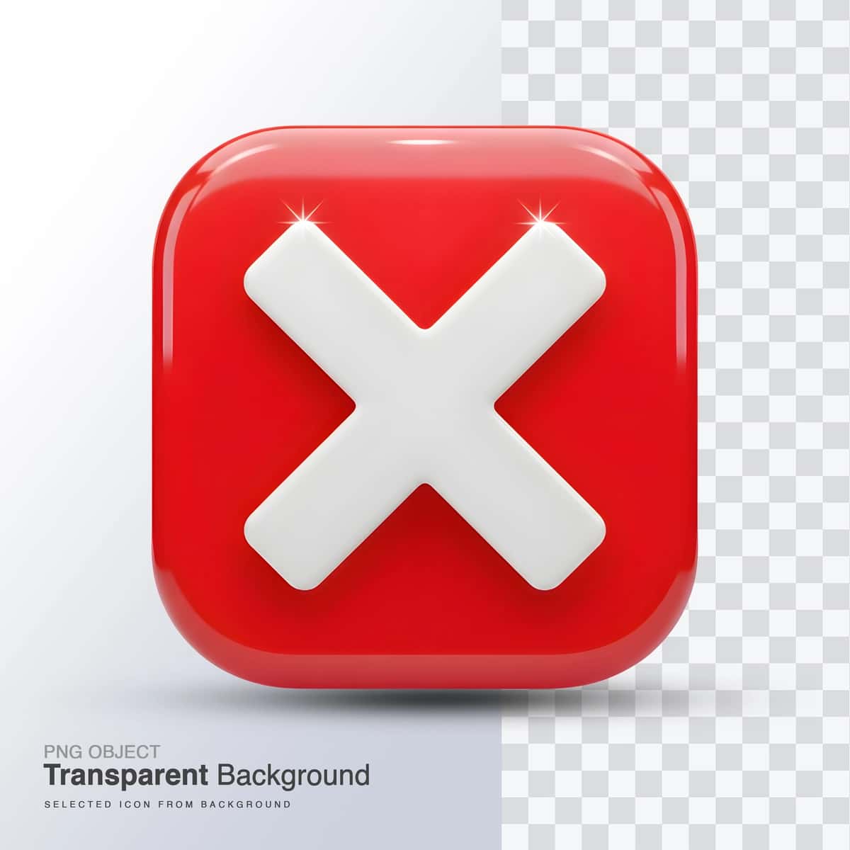 Yorqin qizil o'chirish belgisi zamonaviy interfeyslar | Shiny red delete icon modern interfaces 1
