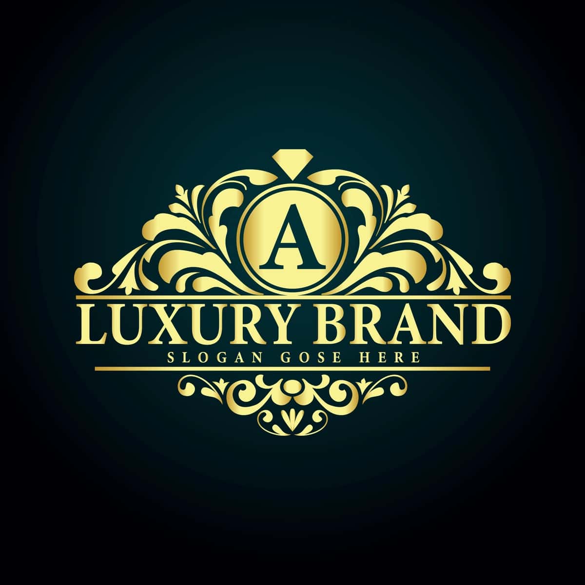 Hashamatli brend dizayni hashamatli xat kontseptsiyasi sizning qirollik brendingiz | Luxury brand design luxury letter concept your royal brand 1