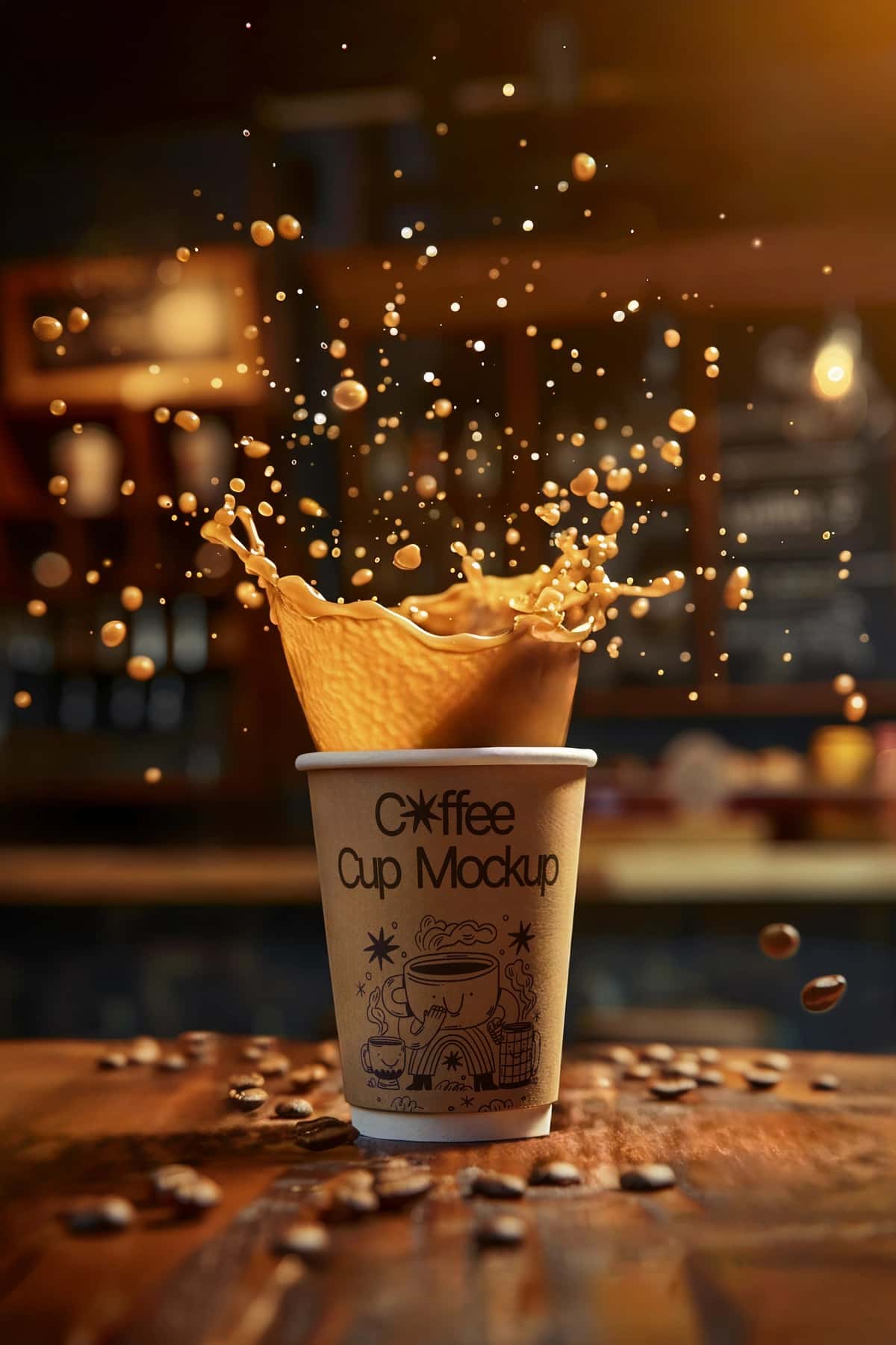 Kofe qadoqlash maketi dizayni | Coffee packaging mockup design 1
