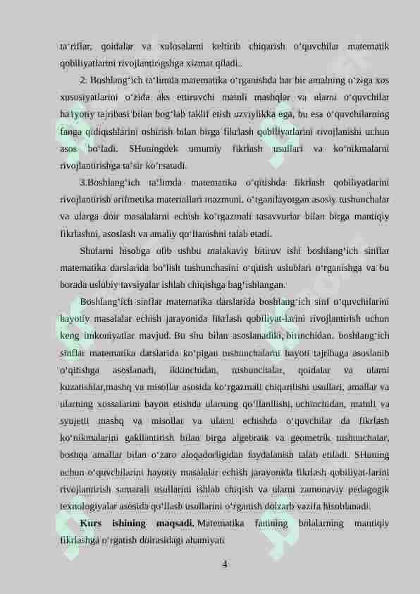 Boshlang‘ich sinf matematika darslarida iqtisodiy masalalarni o‘rgatish metodikasi 4