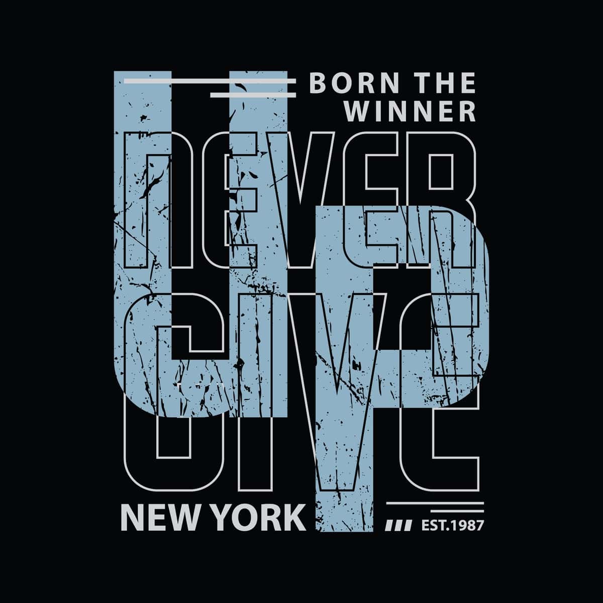 Hech qachon futbolkalar dizaynidan voz kechmang | Never give up tshirt apparel design 1