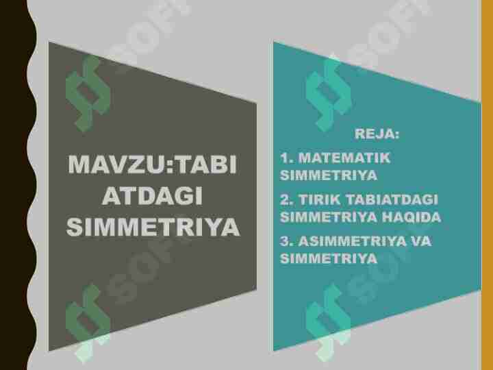 TABIATDAGI SIMMETRIYA
