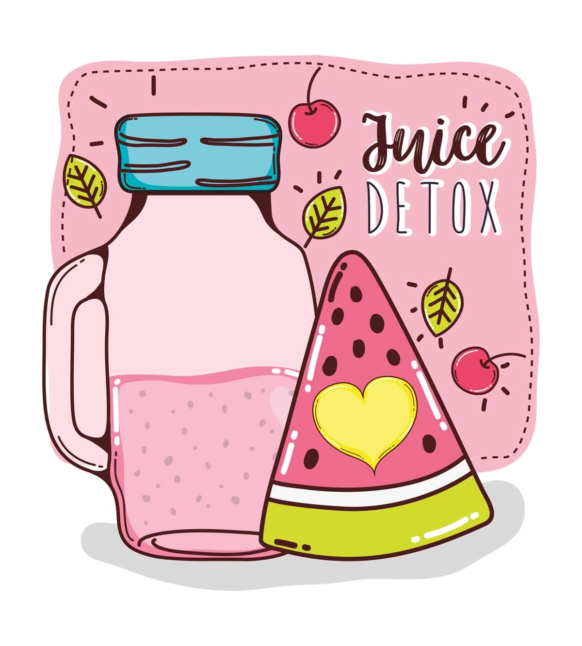 Tarvuzli gilosli detoks sharbati multfilmi | Detox juice cartoon with watermelon cherries 1