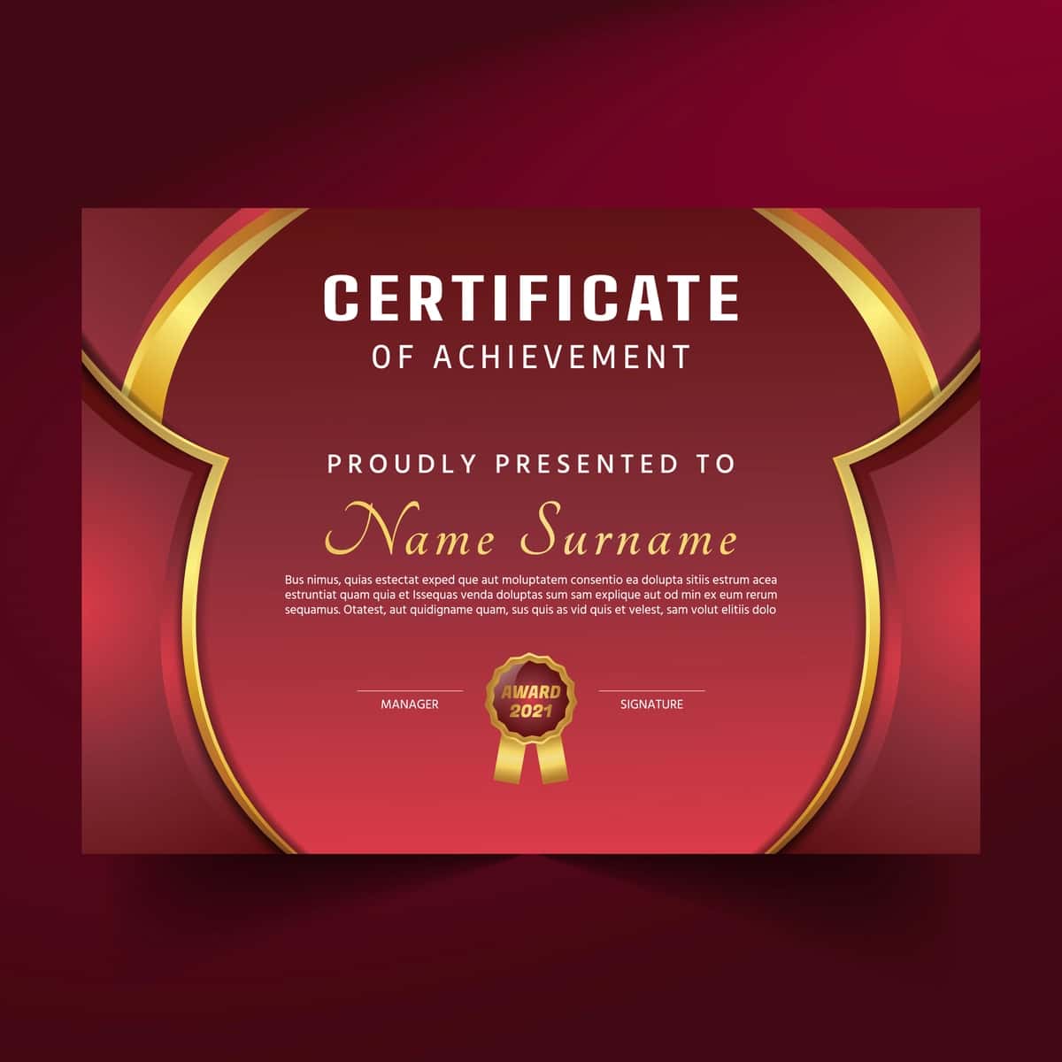 Smart abstrakt premium sertifikat yutug'i | Smart abstract premium certificate achievement 1
