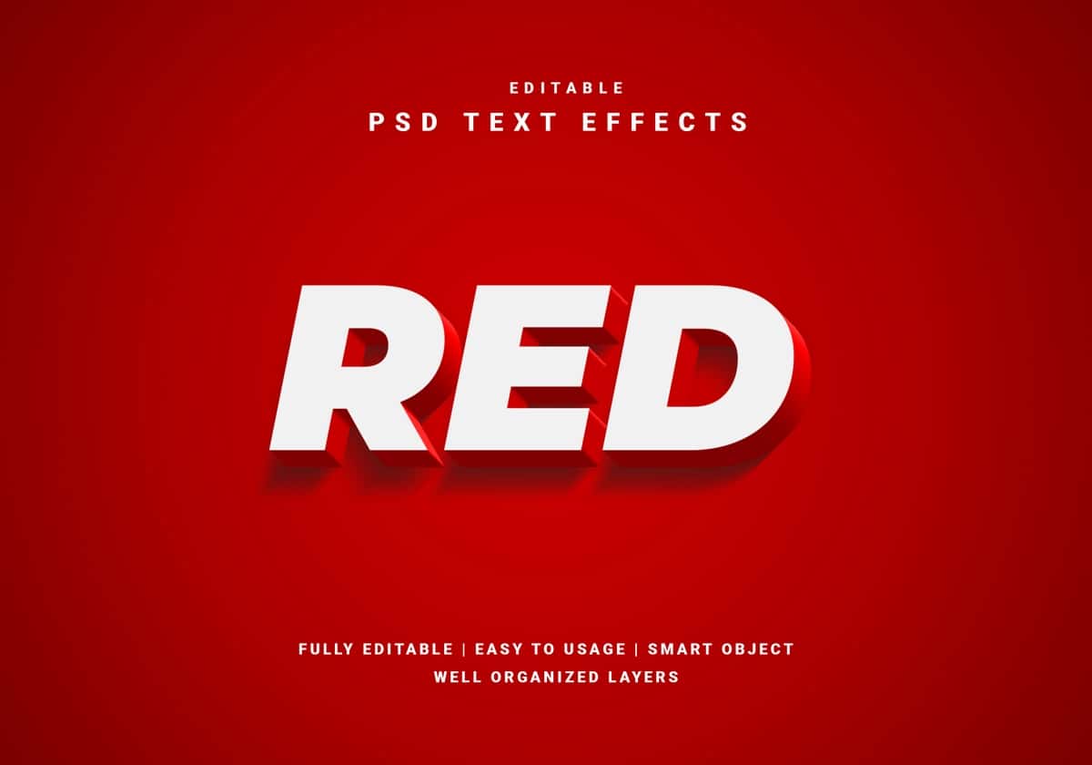 Qizil lyuks matn effekti | Red luxury text effect 1