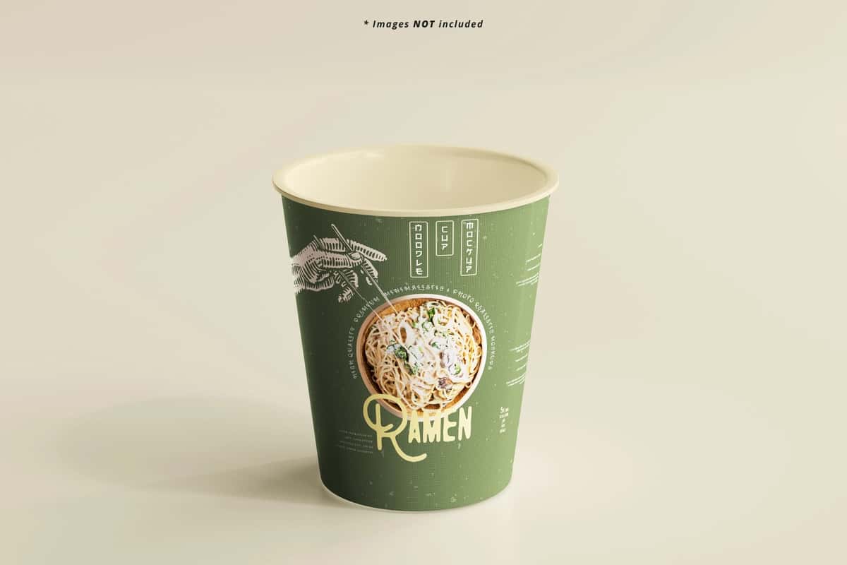 Noodle chashka qadoqlash maketi | Noodle cup packaging mockup 1