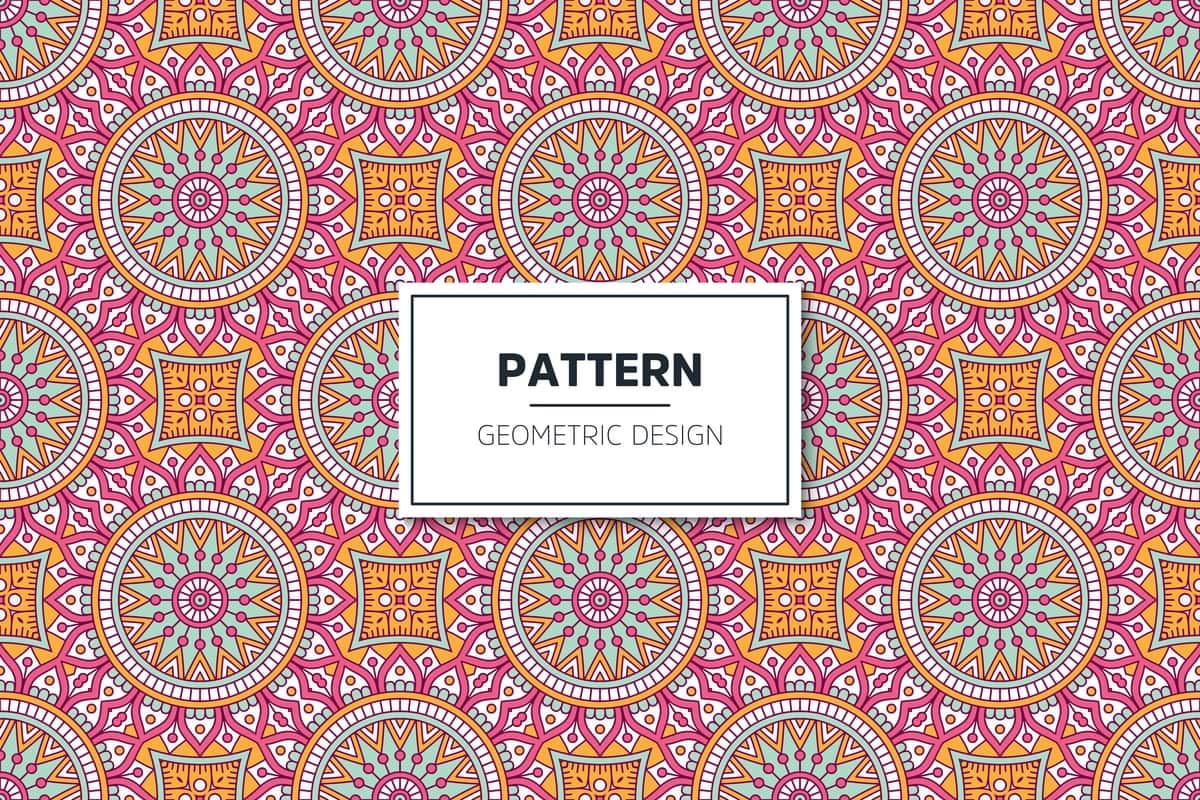 Hashamatli bezakli mandala dizayni choksiz naqsh | Luxury ornamental mandala design seamless pattern 1