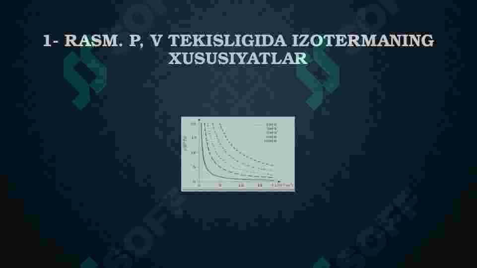 Tizimning mikroskopik xususiyatlarini o’rganishda statistic va termodinamik usullari. Ideal gaz qonunlari. Ideal gazning holat tenglamasi. Molekulyar kinetik nazariyaning asosiy tenglamasi. 7