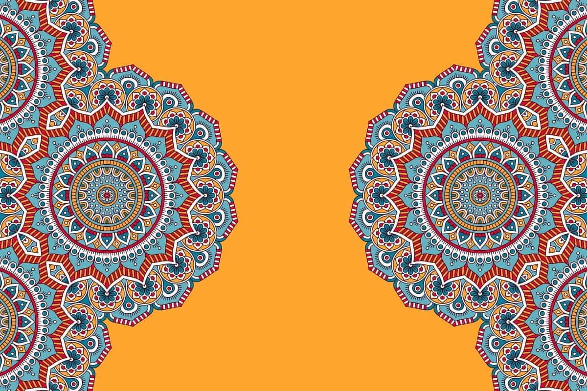 Hashamatli bezakli mandala dizayni fonida oltin rang vektori | Luxury ornamental mandala design background gold color vector 1