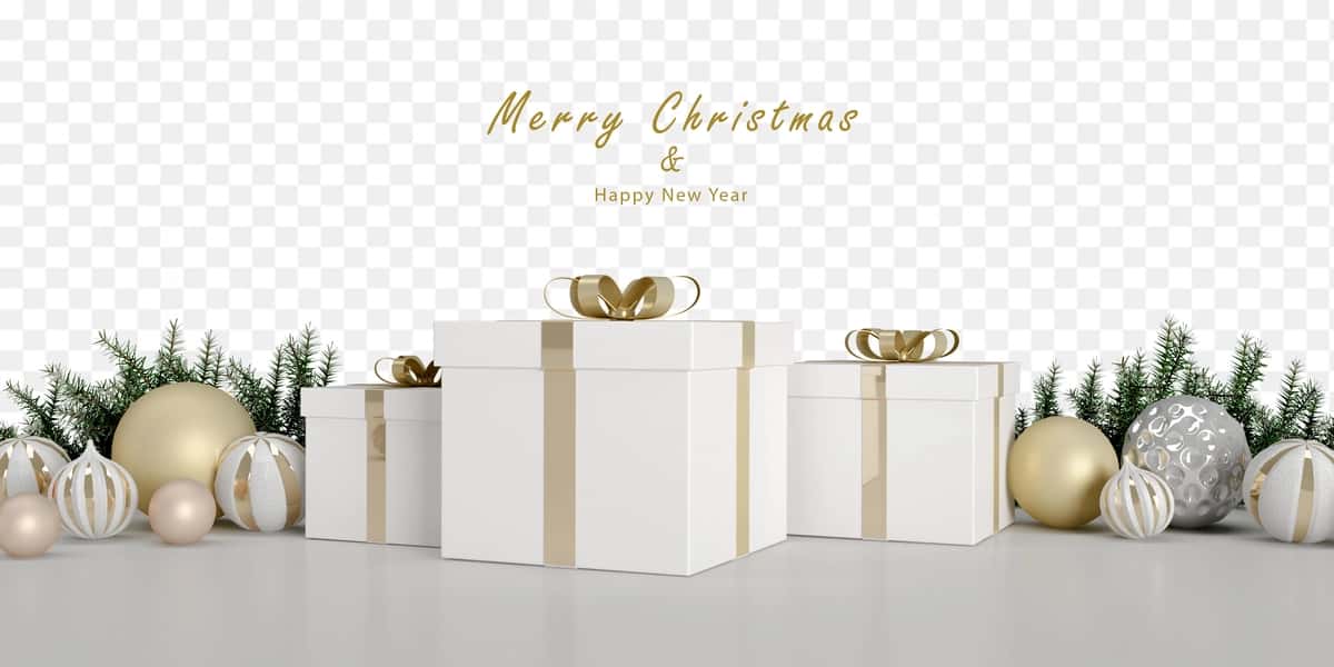 Rojdestvo sovg'alari qutisi izolyatsiya qilingan | Christmas gifts box isolated 1