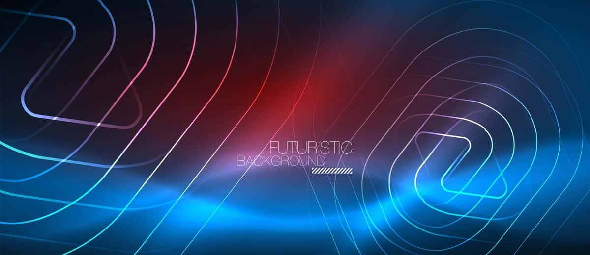 Hitech futuristik mavhum fonda neon porlayotgan texno chiziqlar | Neon glowing techno lines hitech futuristic abstract background 1