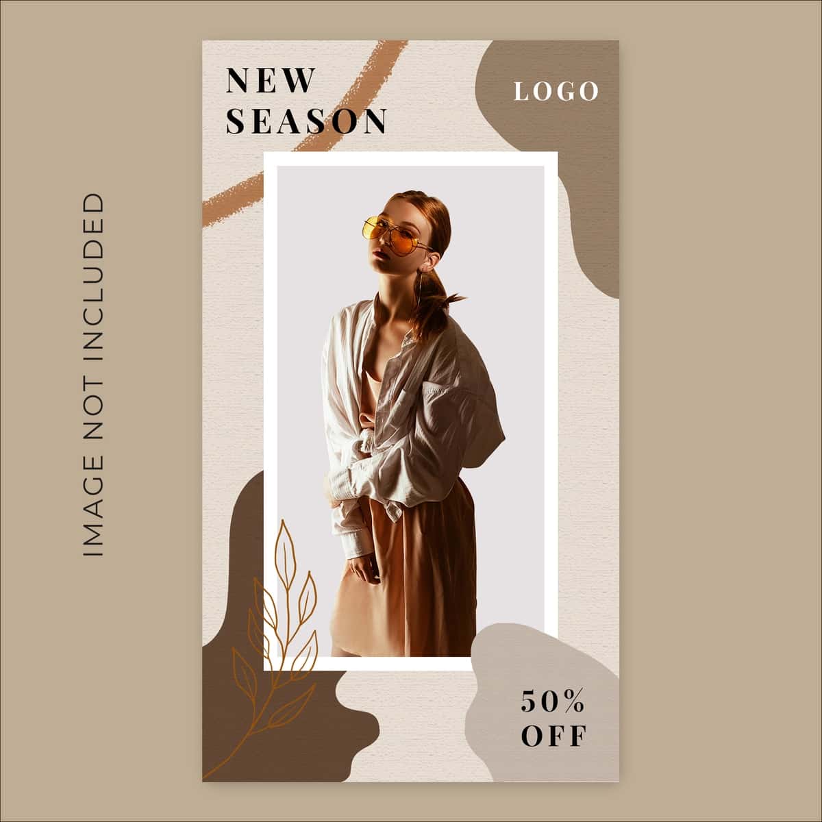 Yangi mavsum moda kolleksiyasi suyuq instagram hikoyalari banner shablonlari | New season fashion collection liquid instagram stories banner template 1