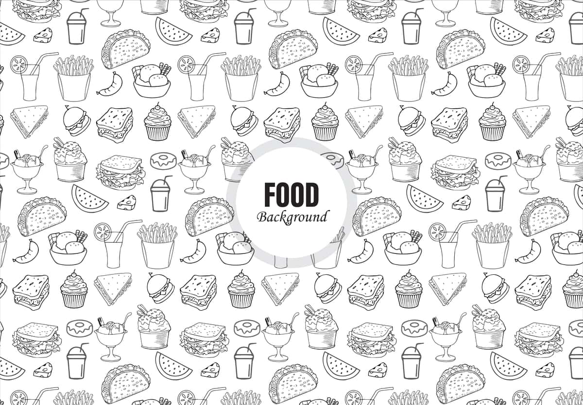 Oziq-ovqat sabzavot pishirish choksiz naqsh Doodles | Food vegetable cooking seamless pattern doodles 1