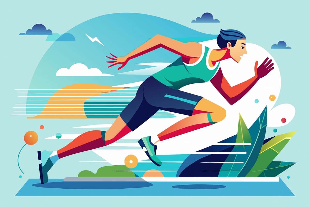 Vektorli sprint mashqlari kliparti | Vector sprints exercise clipart 1