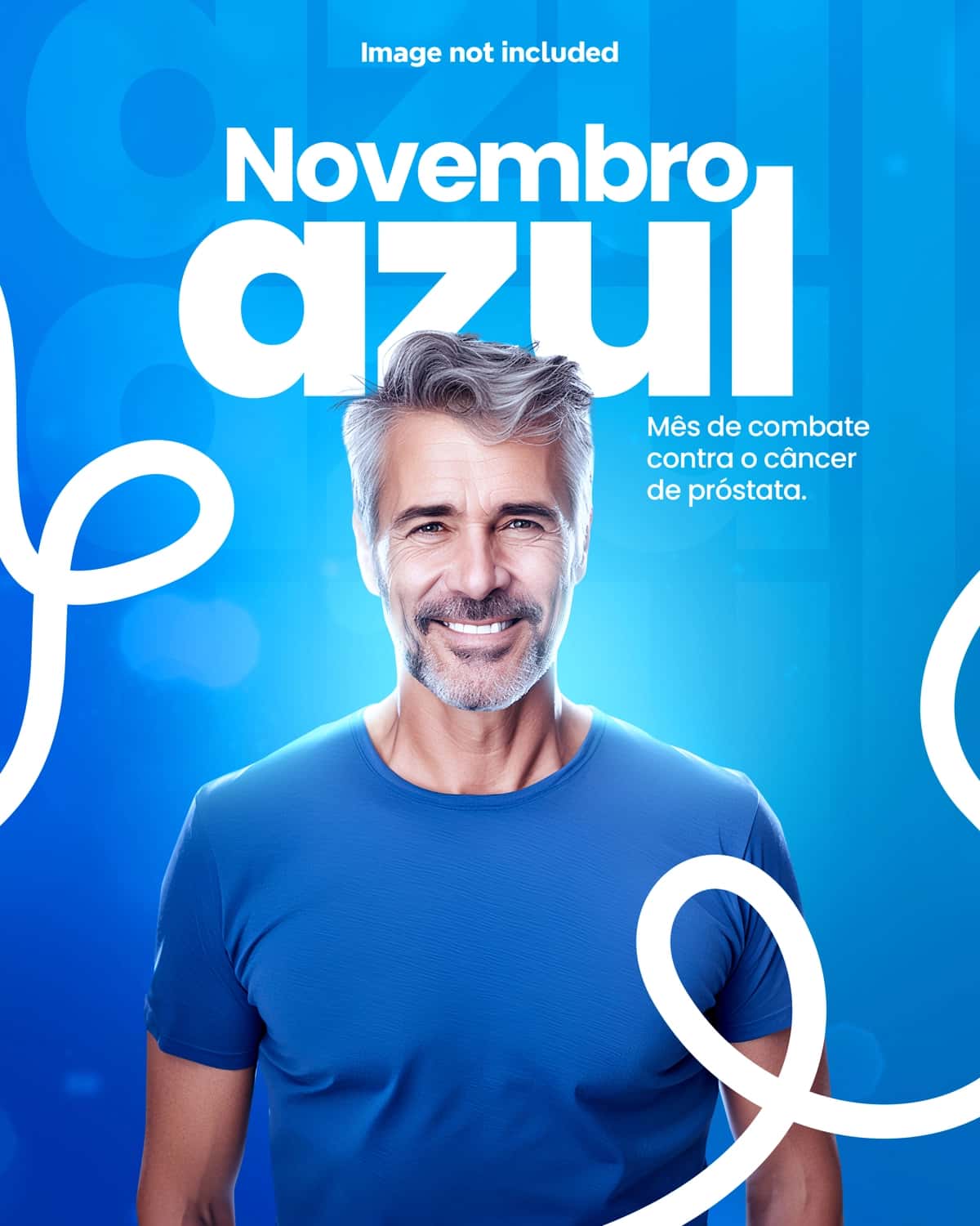 Psd feed shablon ko'k noyabr prostata saratoni xabardorlik oy | Psd feed template blue november prostate cancer awareness month 1