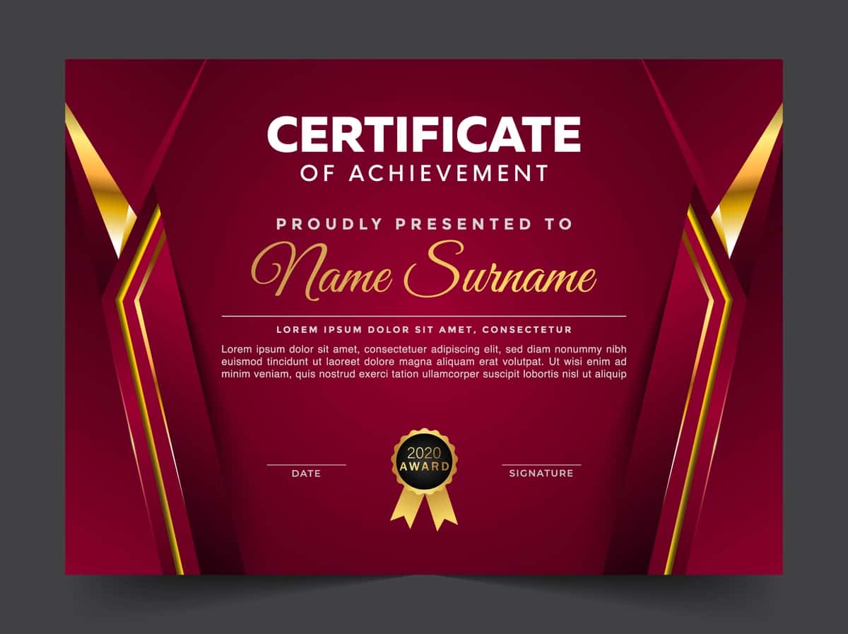 Abstrakt premium sertifikat yutug'i | Abstract premium certificate achievement 1