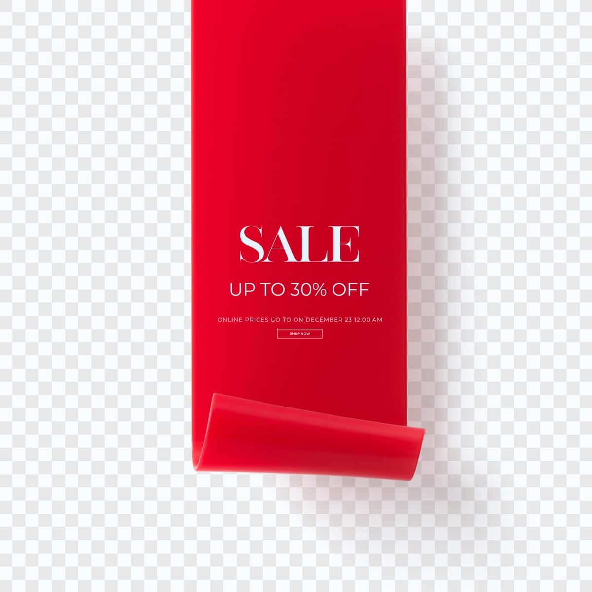Izolyatsiya qilingan 3D qizil savdo bannerini yoping | Close up 3d red sale banner isolated 1