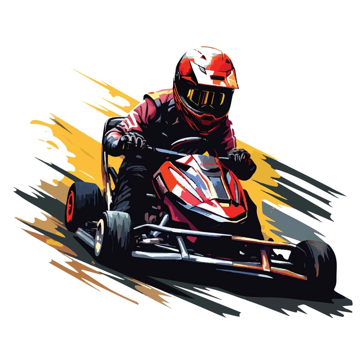 Vektorli minimalistik go kart svg | Vector minimalistic go kart svg 1