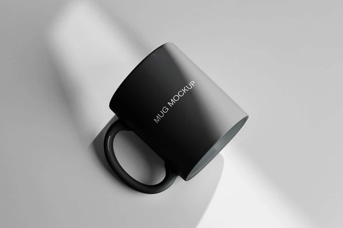 Yorug'lik effektli krujka maketi | Mug mockup with light effect 1