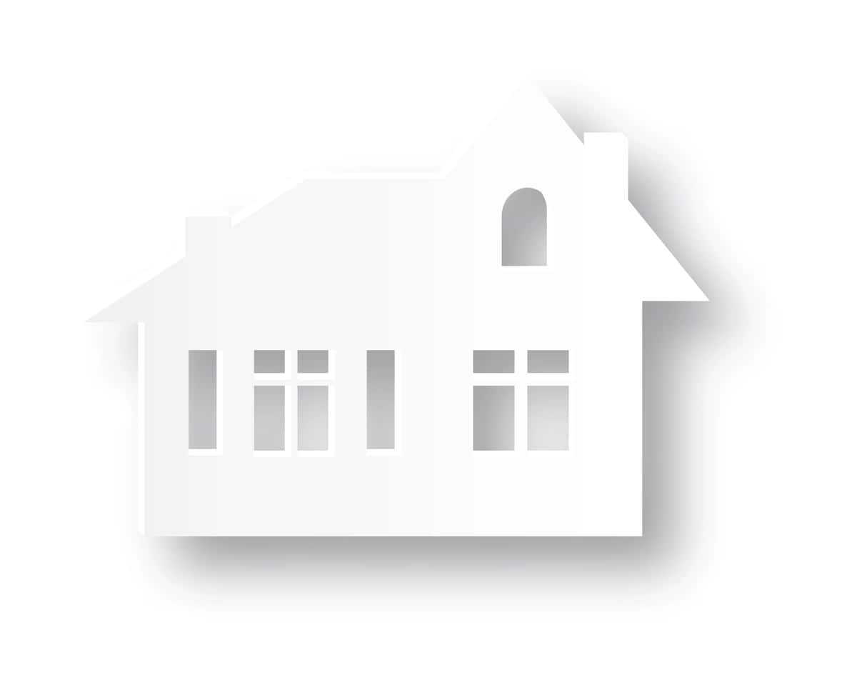 Oq haqiqiy teksturali qog'oz shahar uyi silueti | Paper city house silhouette with white realistic texture 1