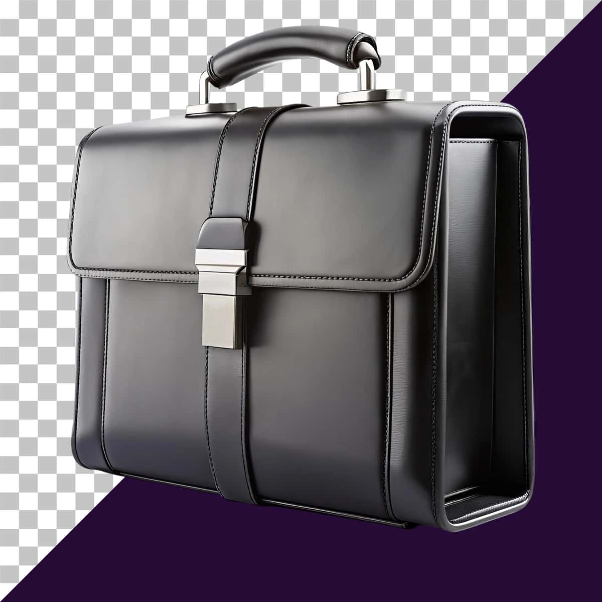 Qora charm portfel | Black leather briefcase 1