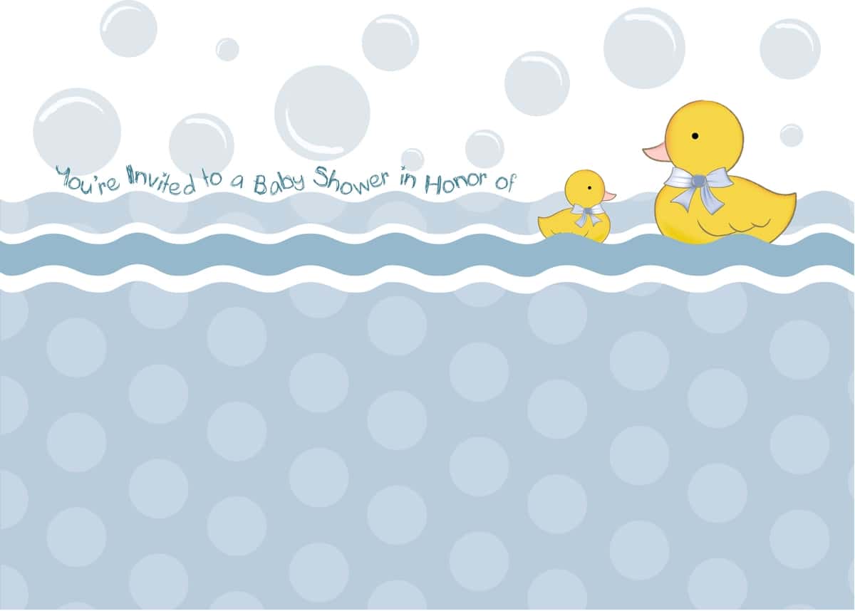 O'rdak o'yinchoqlari bilan chaqaloq dush kartasi | Baby shower card with duck toys 1