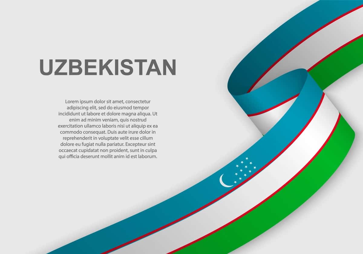 O'zbekiston bayrog'i hilpirayapti | Waving flag uzbekistan 1