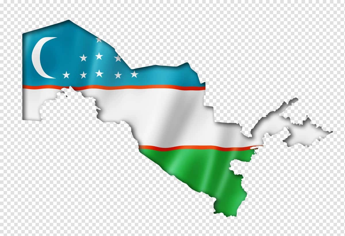 O'zbekiston bayrog'i xaritasi | Uzbekistan flag map 1