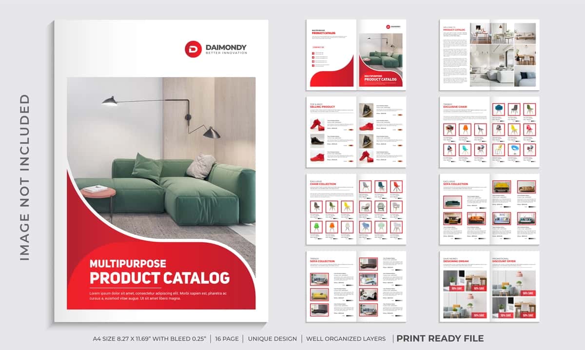 Kompaniya mahsulot katalogi dizayn shabloni | Company product catalogue design template 1