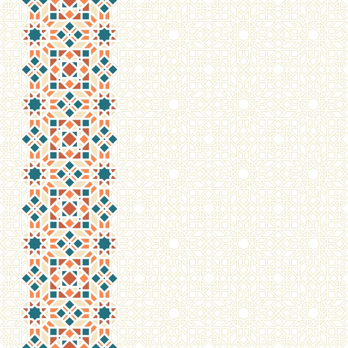 Chizma naqshli islomiy vertikal bezak dizayni | Islamic vertical ornament design with stroke pattern 1