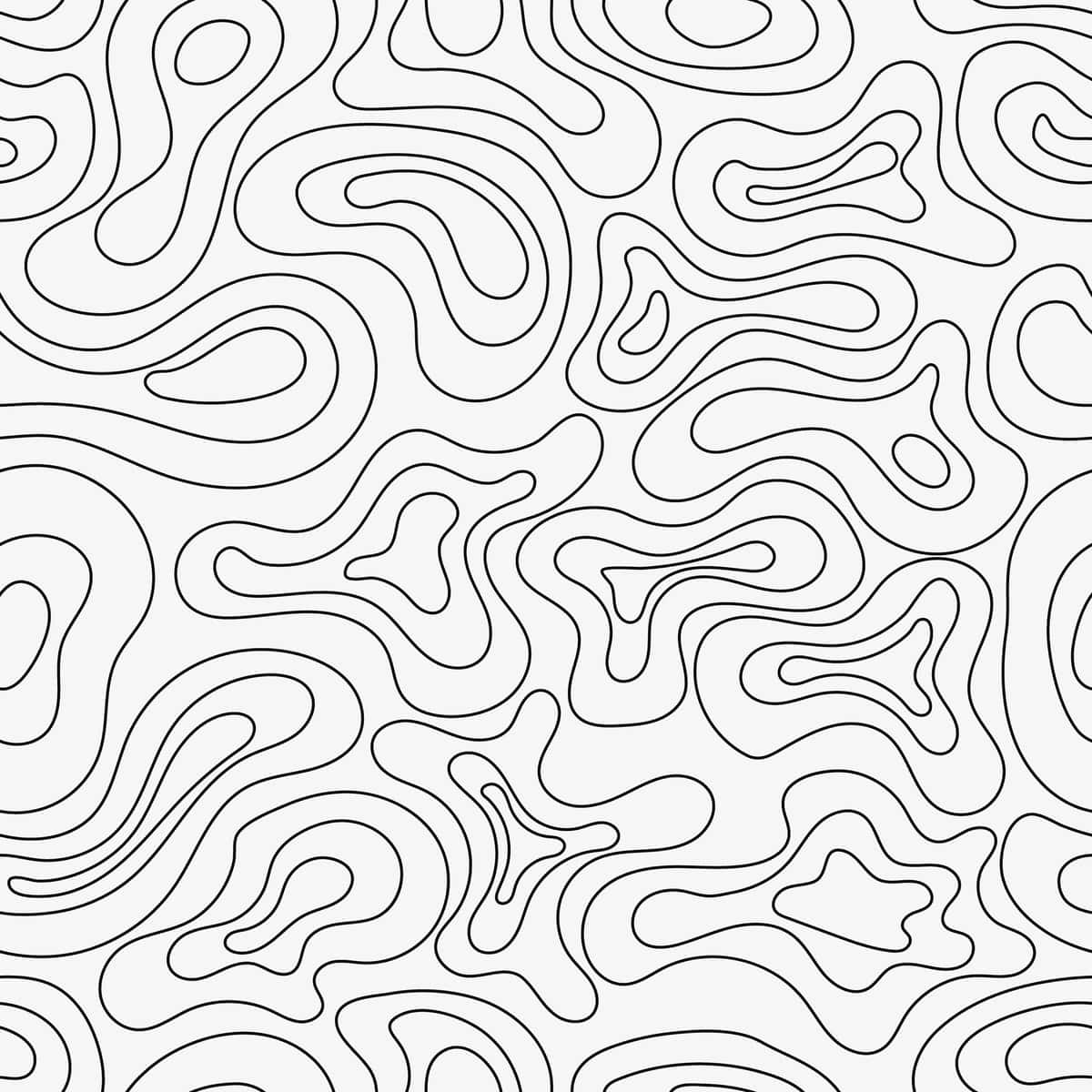 Choksiz suyuq chiziqli rasm naqsh qora oq vektor fon | Seamless fluid line art pattern black white vector background 1