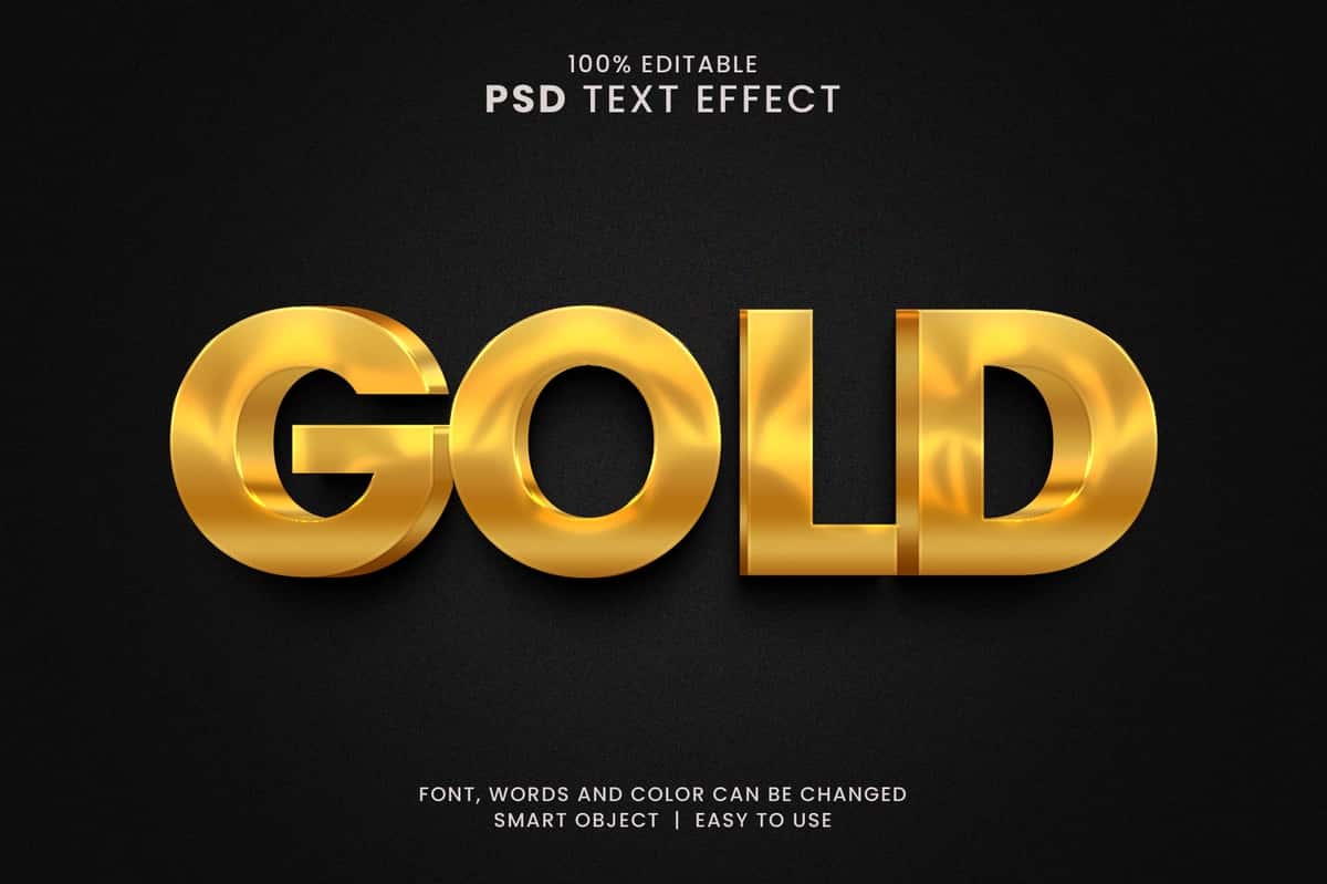 Photoshop oltin matn effekti | Photoshop gold text effect 1