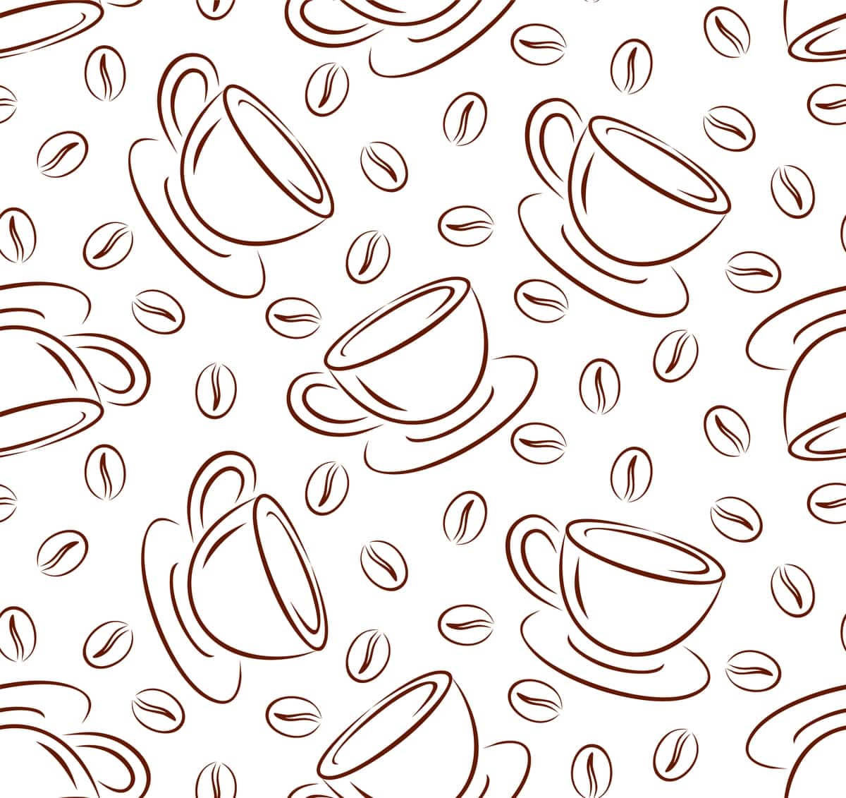Kofe chashka bilan muammosiz fon | Seamless background with coffee cup 1