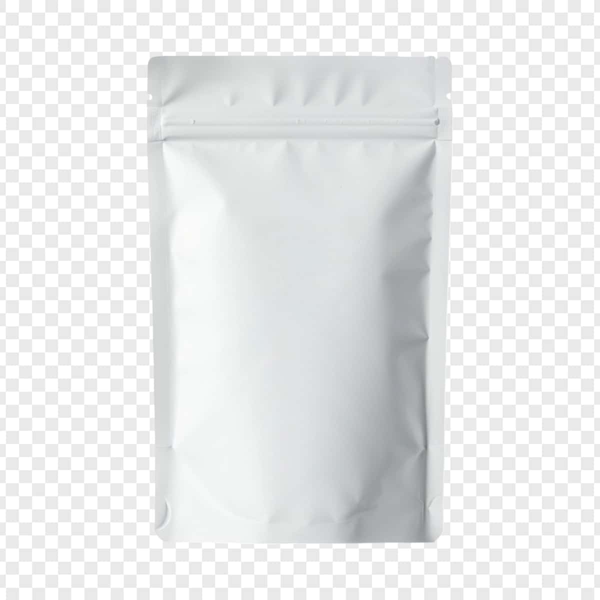 Fermuar maketi bilan bo'sh oq sumka | Blank white pouch with zipper mockup 1