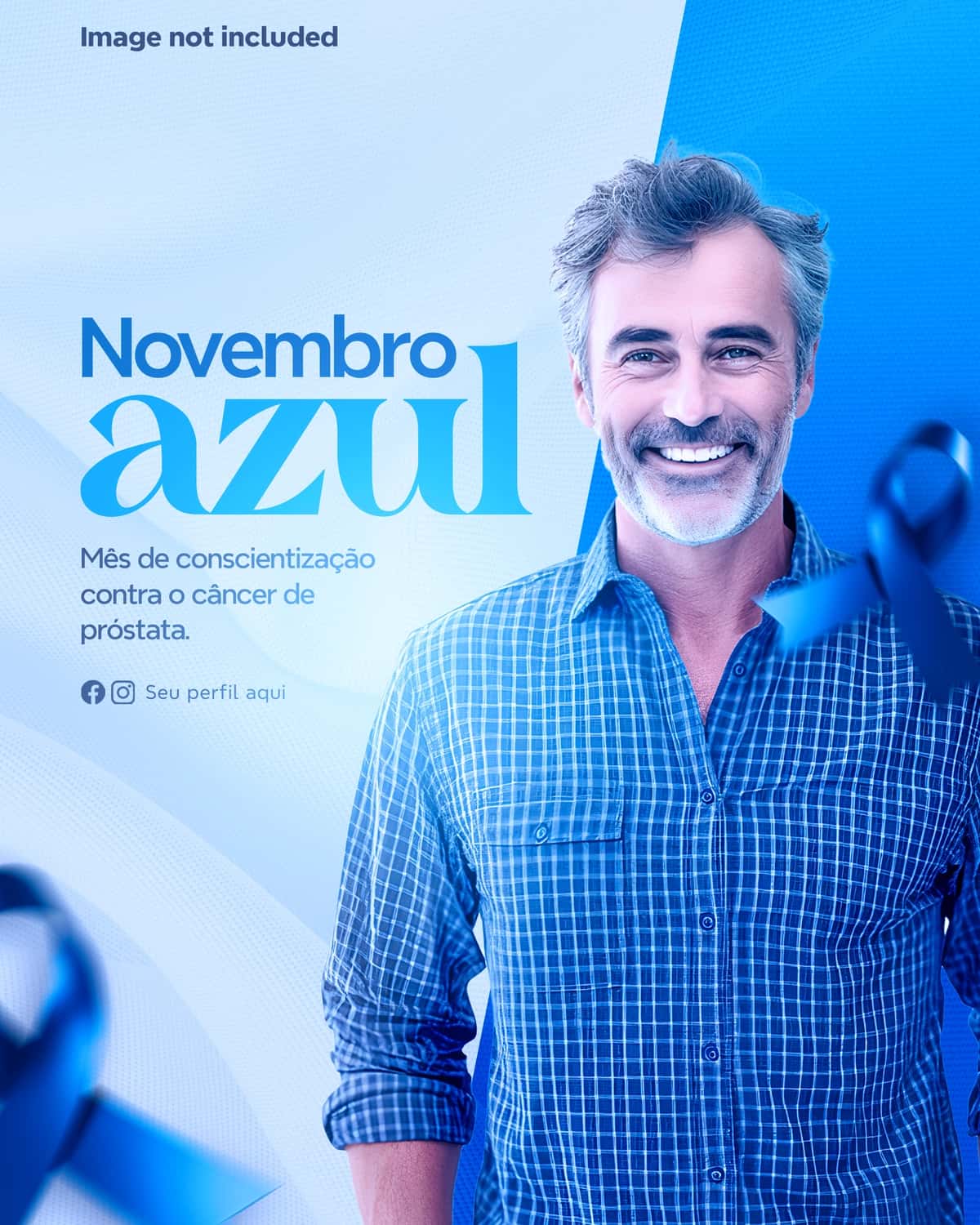 Tahrirlanadigan post shabloni ko'k noyabr prostata saratoni haqida xabardorlik oyi | Editable post template blue november prostate cancer awareness month 1