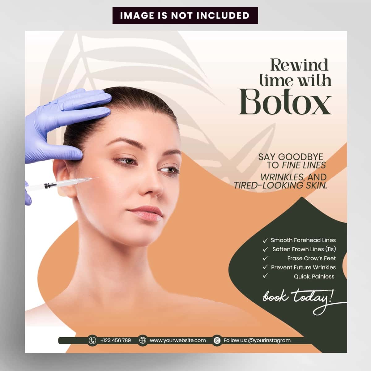 Filler botoks klinikasi muolajalari go'zallik instagram flayer dizayni | Filler botox clinic treatments beauty instagram flyer design 1