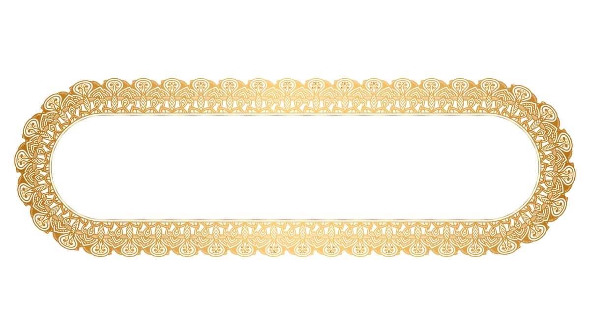 Dekorativ aylantirish bilan bezatilgan oqlangan oltin oval ramka | Elegant golden oval frame with decorative scrollwork 1