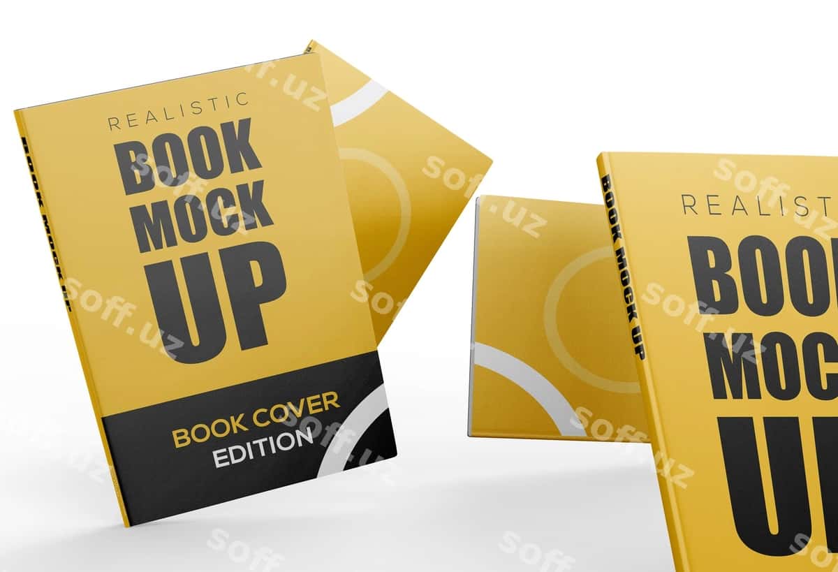 3D kitob mockup dizayni izolyatsiyalangan | 3d book mockup design isolated 1