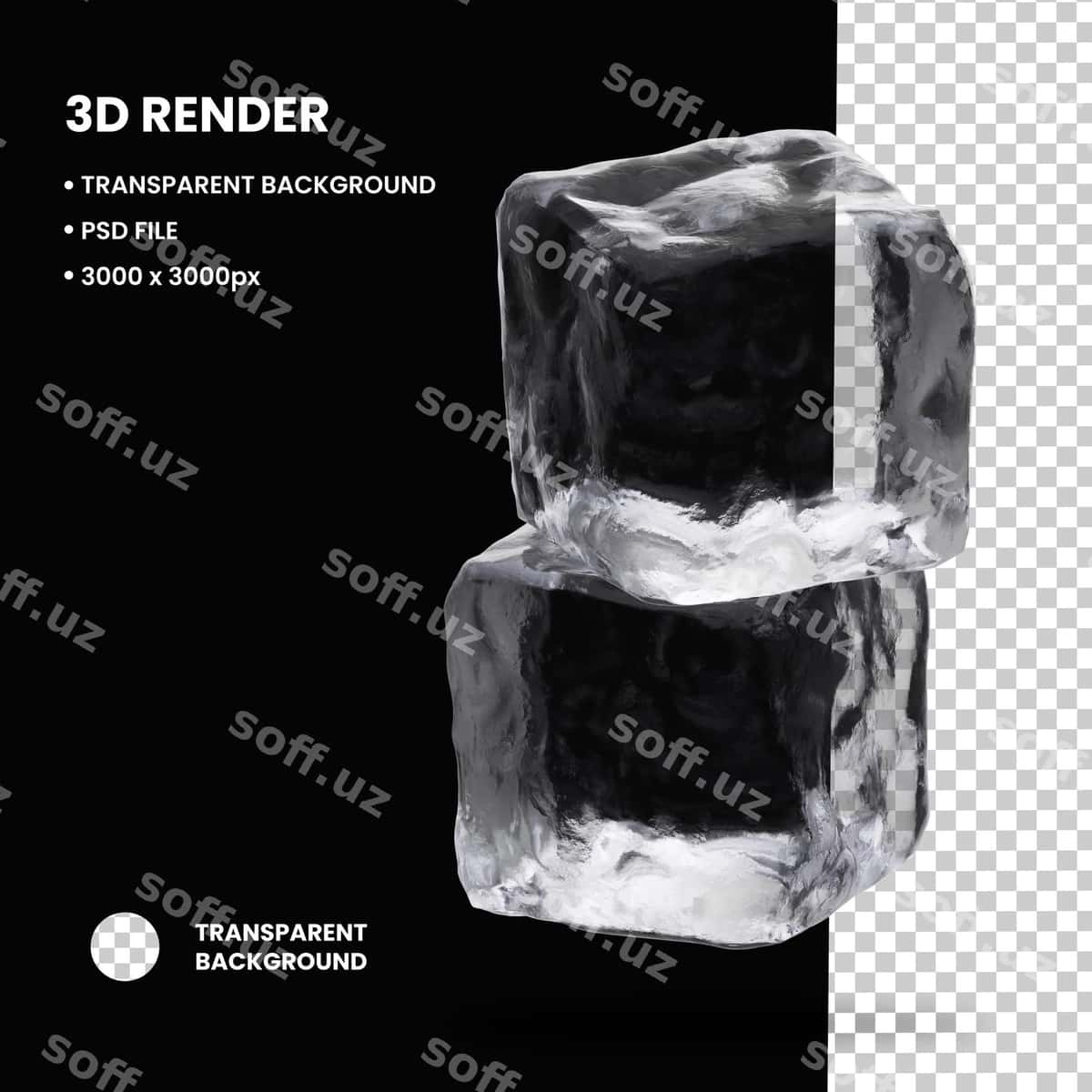 3d muz kubi | 3d ice cube 1
