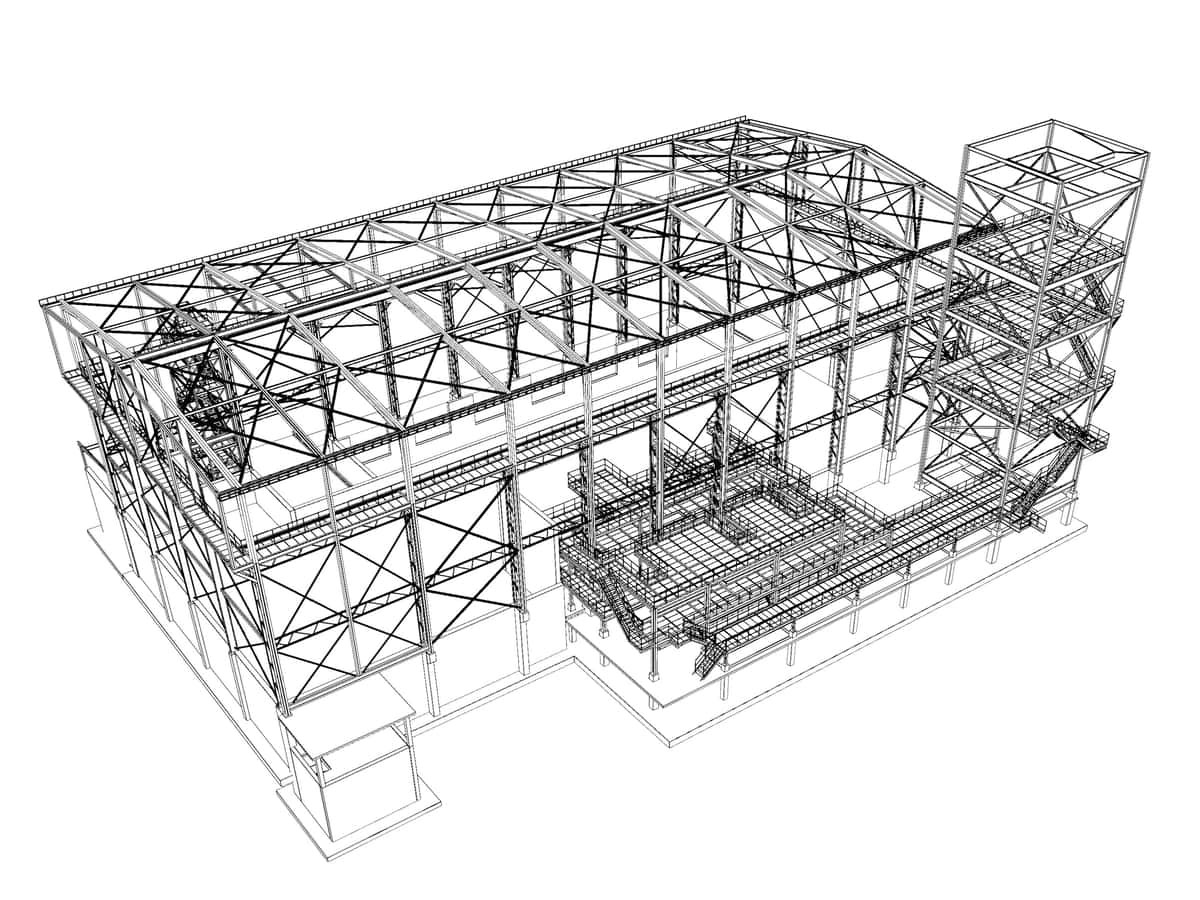 3D illyustratsiya qurilish tuzilishi | 3d illustration building structure 1