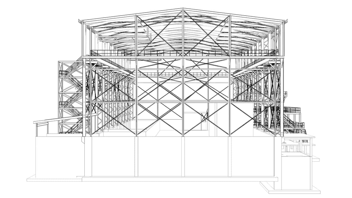 3D illyustratsiya qurilish tuzilishi | 3d illustration building structure 1