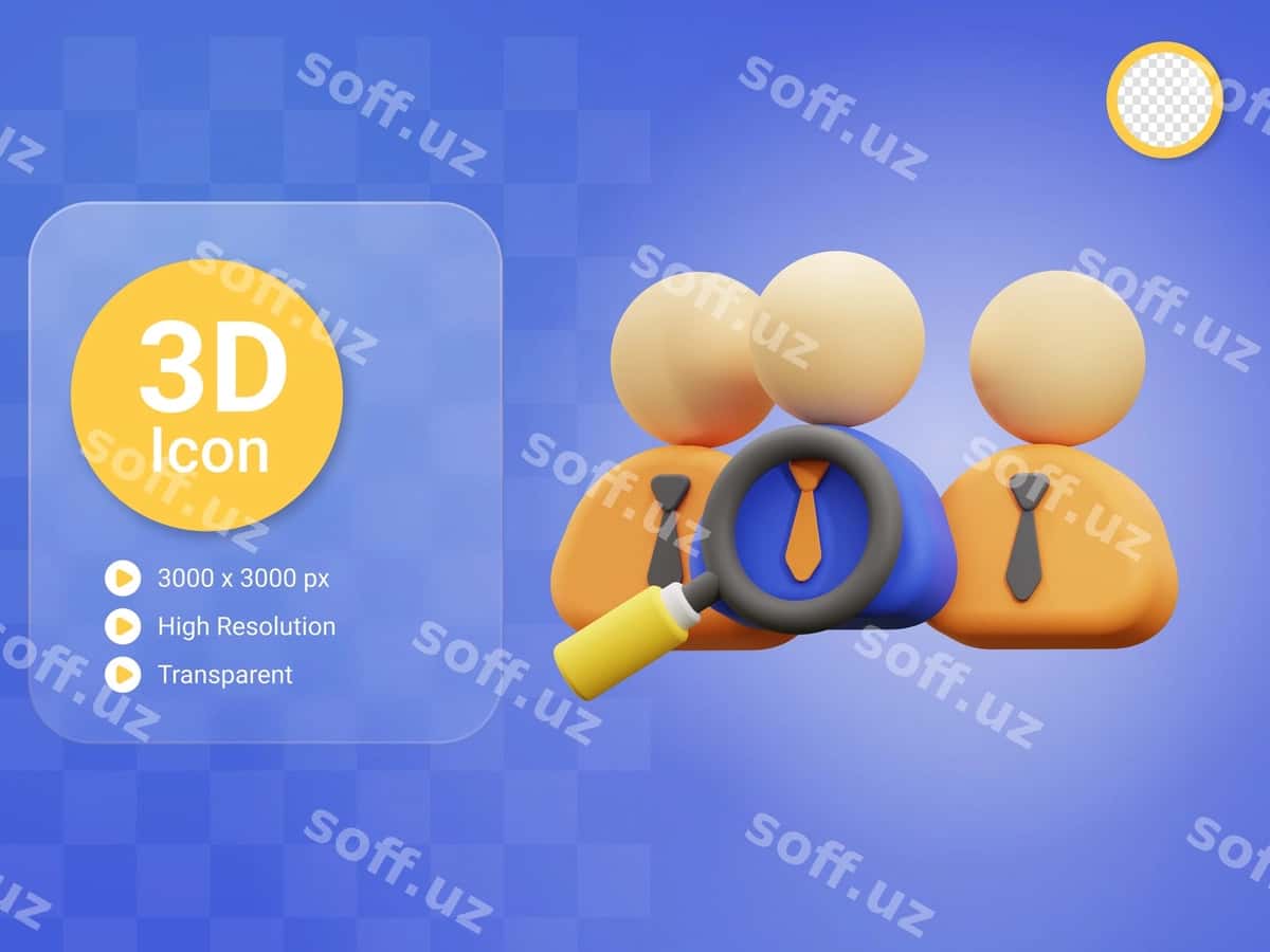 3d ish topshiriq ikonasi | 3d job recruitment icon 1