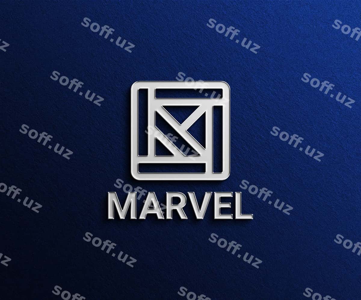 3d logotip mockup ko‘k fon | 3d logo mockup blue background 1