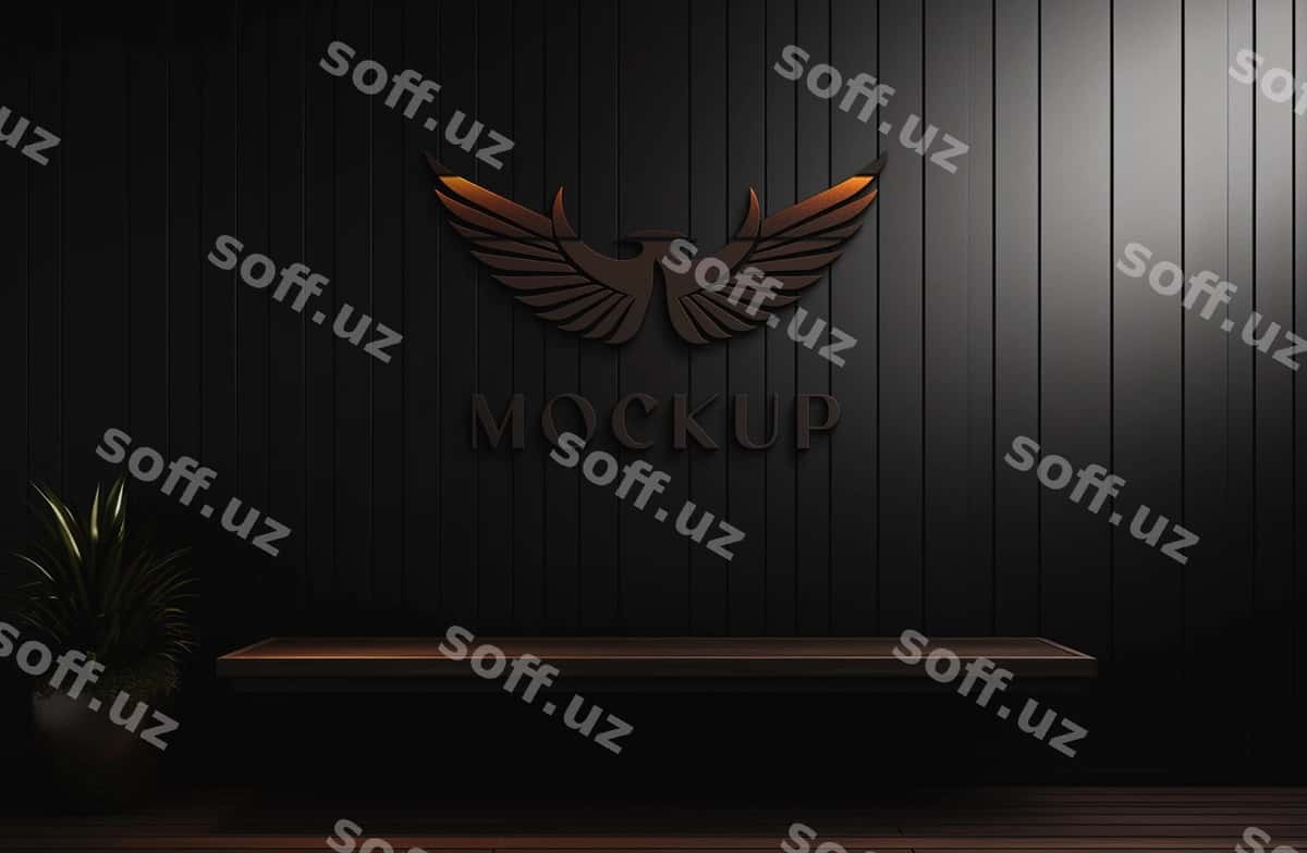 3D logo mockup shabloni | 3d logo mockup template 1